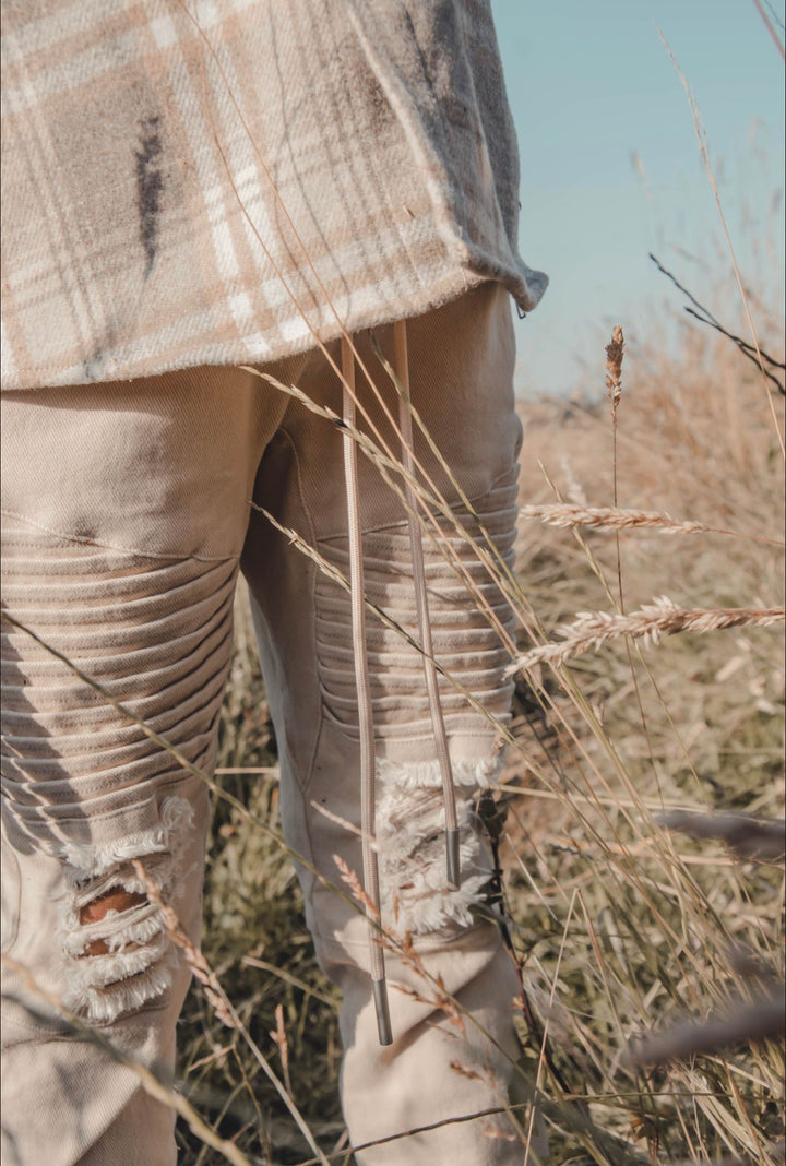 Biker Jeans Beige Beau Bella
