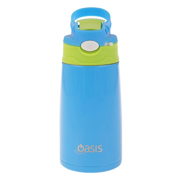 OASIS KID'S STAINLESS STEEL INSULATED DRINK BOTTLE 350ML - BLUE/GREEN