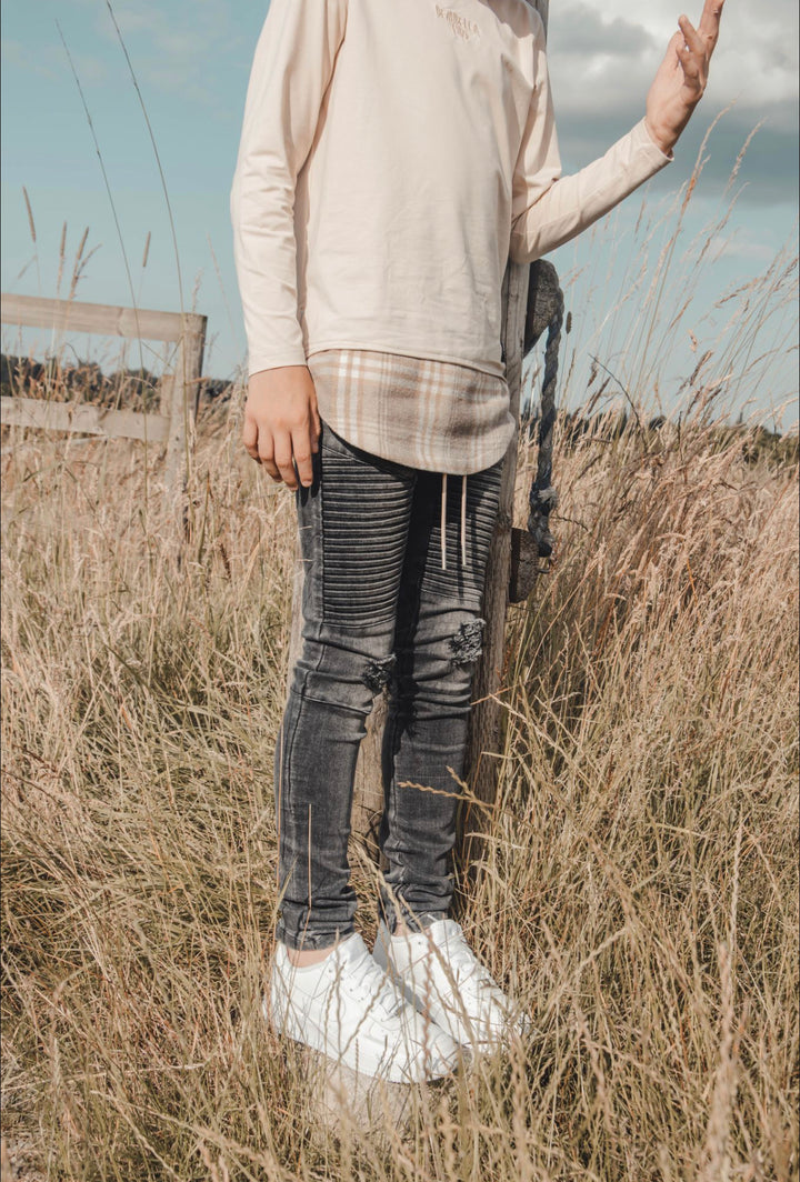 Plaid Hem Tee Beau Bella