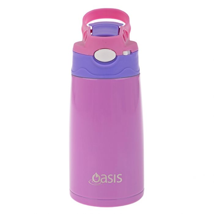 OASIS KID'S STAINLESS STEEL INSULATED DRINK BOTTLE 350ML - PINK/PURPLE