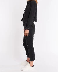 Suzi Distressed Washed Black