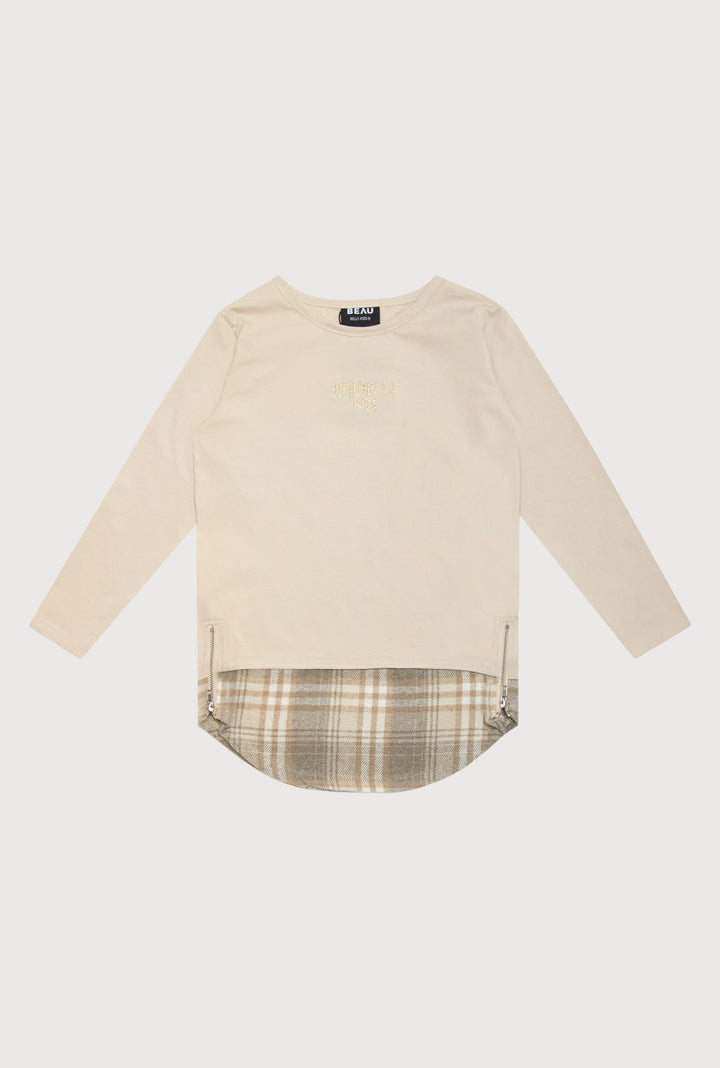 Plaid Hem Tee Beau Bella