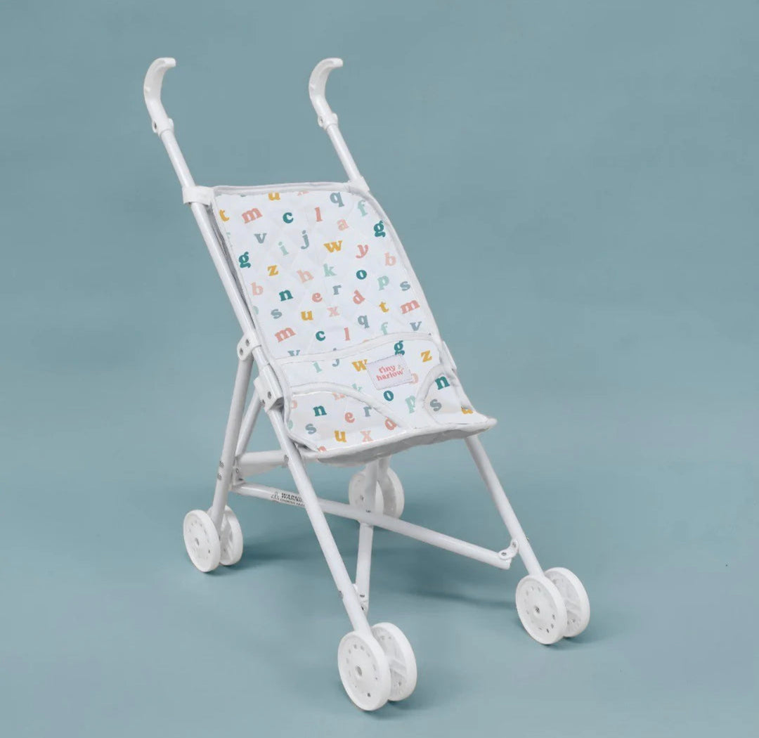 Tiny Harlow Folding Doll's Stroller 2.0 - Alphabet Soup