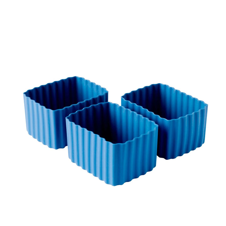 Bento Cups Rectangle Small - Medium Blue