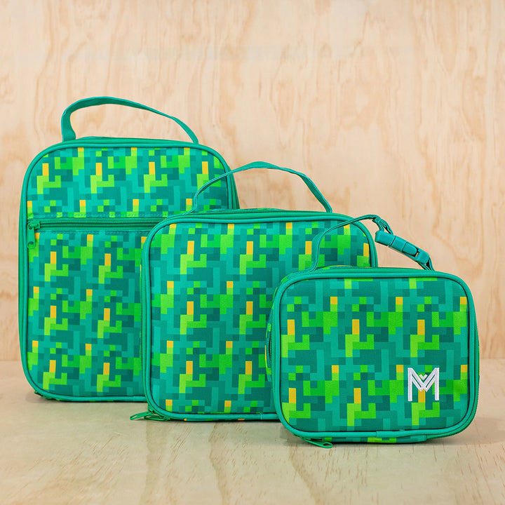 MontiiCo Medium Insulated Lunch Bag - Pixels