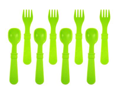 Re-Play Fork and Spoon (1of each) - Green