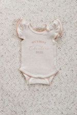My First Christmas Bodysuit Pink