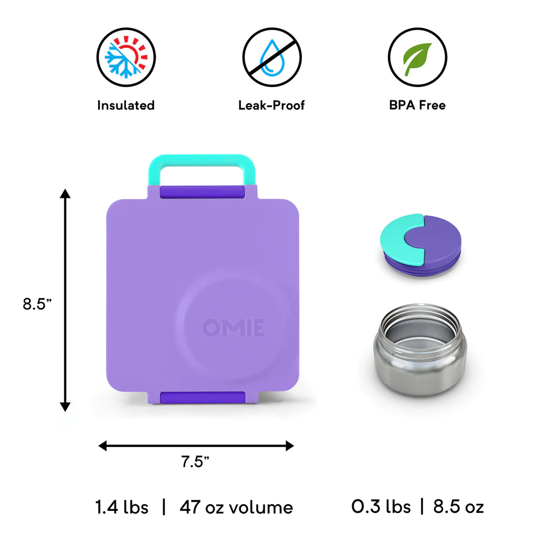 OMIEBOX HOT & COLD BENTO BOX PURPLE PLUM