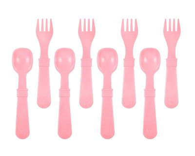 Re-Play Fork and Spoon (1 of each)-Baby Pink