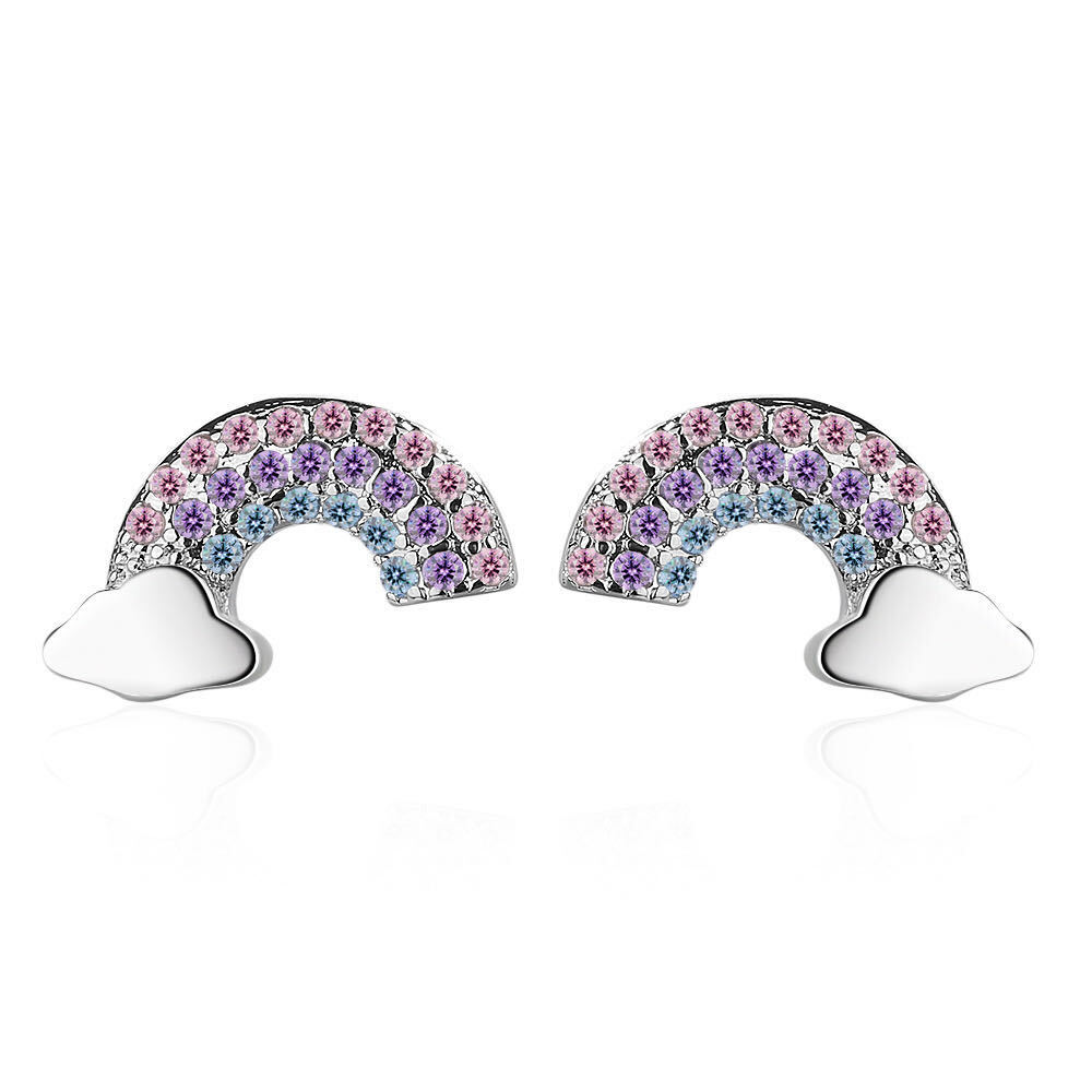 Embellished Rainbow Earring Studs