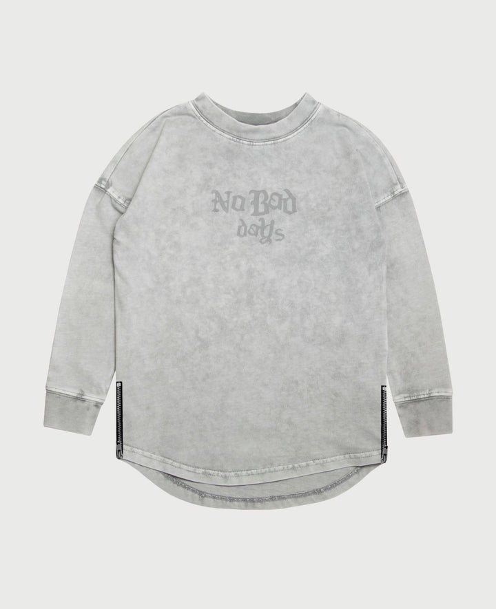 NO BAD DAYS LONG SLEEVE - ACID WASH GREY