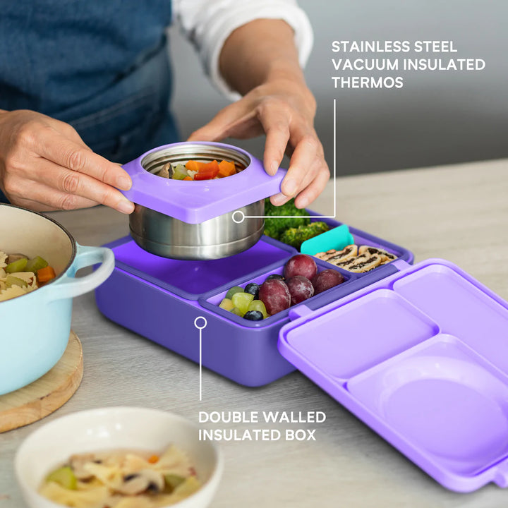 OMIEBOX HOT & COLD BENTO BOX PURPLE PLUM