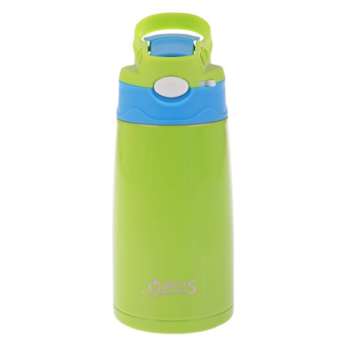 OASIS KID'S STAINLESS STEEL INSULATED DRINK BOTTLE 350ML - GREEN/BLUE